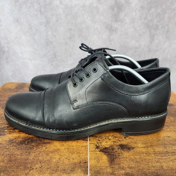 Ecco Shoes Men EU 46 US 12 / 12.5 Derby Oxford Comfort Black Leather